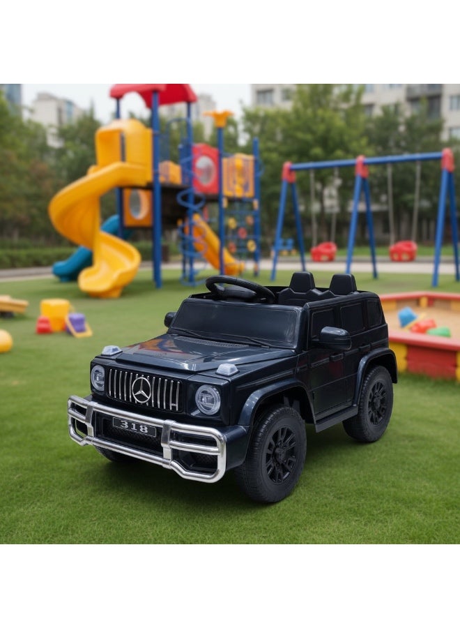 Star Kids Luxury electric Mercedes car for kids, 12V, with two powerful 380W motors - includes parental remote control, front and rear LED lights, Bluetooth and USB port, opening doors, and a super-realistic, high-quality design. - Image 1